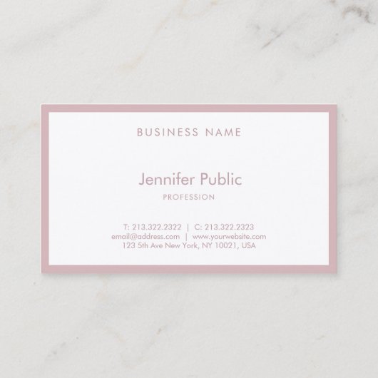 Luxuriöses, modernes Calligrahy Script Minimalisti Visitenkarte (Rückseite)