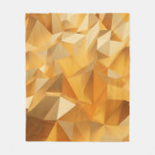 Luxuriöses modernes Design Gold Polygon Hintergrun Fleecedecke (Vorderseite)
