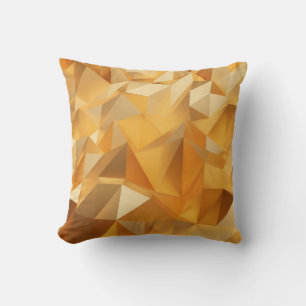 Luxuriöses modernes Design Gold Polygon Hintergrun Kissen