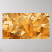 Luxuriöses modernes Design Gold Polygon Hintergrun Poster (Vorne)