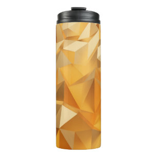 Luxuriöses modernes Design Gold Polygon Hintergrun Thermosbecher