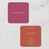 Luxuriöses modernes elegantes Template Beruflich Quadratische Visitenkarte (Vorne/Hinten)