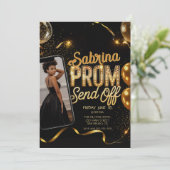 Luxuriöses modernes Foto Prom Absenden Abschluss Einladung (Stehend Vorderseite)