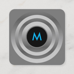 Luxuriöses, modernes futuristisches Rundtastengest Quadratische Visitenkarte