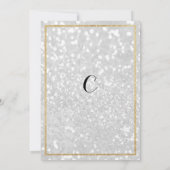 Luxuriöses, modernes Glitzer Retirement Party Einladung (Rückseite)