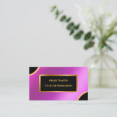 Luxuriöses, modernes Gold Pink Beruflich Visitenkarte (Stehend Vorderseite)