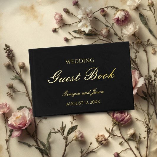 Luxuriöses, modernes Hochzeitsbuch Gästebuch