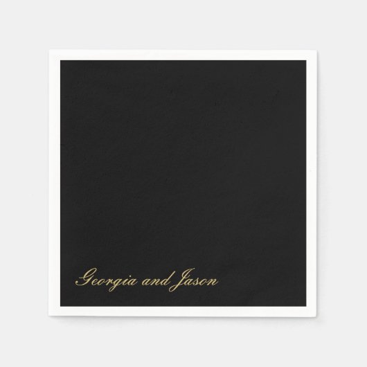 Luxuriöses, modernes Hochzeitspapier Serviette (Vorderseite)