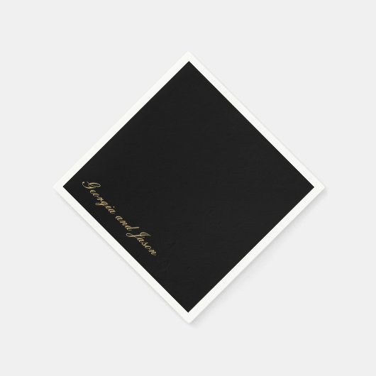 Luxuriöses, modernes Hochzeitspapier Serviette (Ecke)