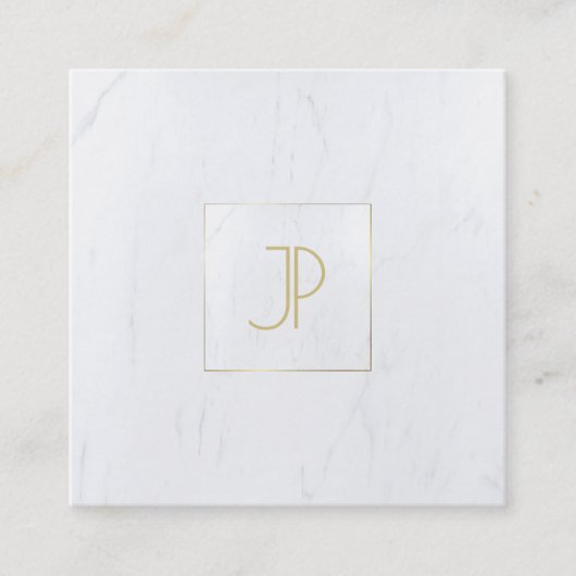 Luxuriöses modernes quadratische visitenkarte (Vorderseite)