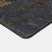 Luxuriöses Monogramm aus schwarzem und goldfarbene Schreibtischunterlage (Ecke)