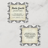 Luxuriöses Muster Quadratische Visitenkarte (Vorne/Hinten)