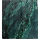 Luxuriöses Naturdunkelgrünes Marmor Duschvorhang (Vorderseite)