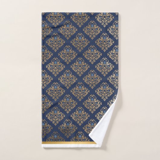 LUXURIÖSES NAVY GOLD TRIM HAMPTON TOWEL SET (Handtuch)