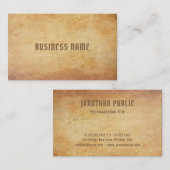 Luxuriöses Nostalgisches altes Papier aussehen Pre Visitenkarte (Vorne/Hinten)