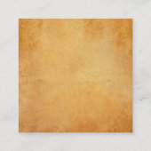 Luxuriöses Nostalgisches Altpapier Beruflich ausse Quadratische Visitenkarte (Rückseite)