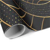 Luxuriöses Papier mit goldener Linie und Geschenkpapier (Rolleneckpunkt)