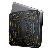 Luxuriöses Papier mit goldener Linie und  Laptopschutzhülle (Vorderseite Links)