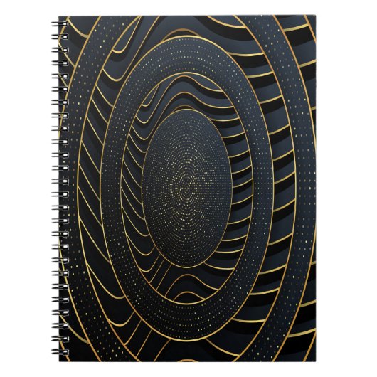 Luxuriöses Papier mit goldener Linie und Notizblock (Vorderseite)