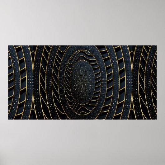 Luxuriöses Papier mit goldener Linie und Poster (Vorne)