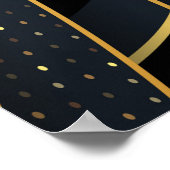 Luxuriöses Papier mit goldener Linie und Poster (Ecke)