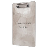 luxuriöses Pearl Metallic Salon Monogramm Klemmbrett (Links)