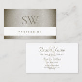 Luxuriöses Pearly Gray Schlangenmuster mit Monogra Visitenkarte (Vorne/Hinten)