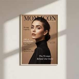 Luxuriöses personalisiertes Magazin-Cover-Foto-Ges Poster