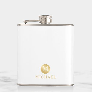 Luxuriöses Personalisiertes Monogramm Flachmann
