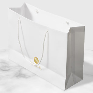 Luxuriöses Personalisiertes Monogramm Große Geschenktüte