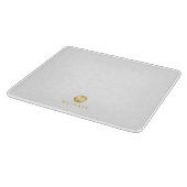 Luxuriöses Personalisiertes Monogramm Schneidebrett (Ecke)