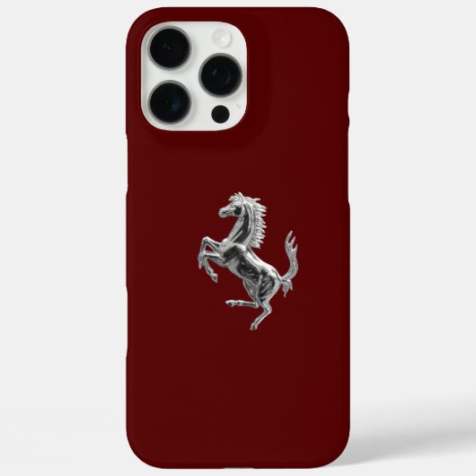 Luxuriöses Pferdeemblem auf Maroon Case-Mate iPhone Hülle (Rückseite)