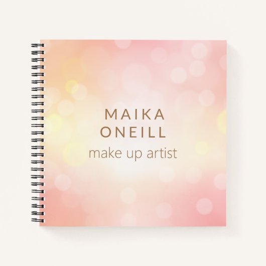 Luxuriöses, pinkfarbenes Bügelchen personalisiert Notizblock (Vorderseite)