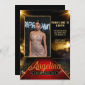 Luxuriöses Prom Abschluss Red Teppich abschicken Einladung (Vorne/Hinten)