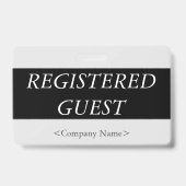 Luxuriöses "REGISTERED GÄSTES" Abzeichen Ausweis (Rückseite)