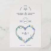 Luxuriöses romantisches Botanisches Blumengebirge Folieneinladung (Vorderseite)