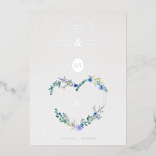 Luxuriöses romantisches Botanisches Blumengebirge  Folieneinladung (Vorderseite)