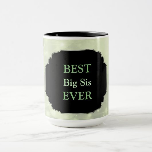 Luxuriöses rosa "Best Big Sis Ever"-Design Tasse (Zentrum)