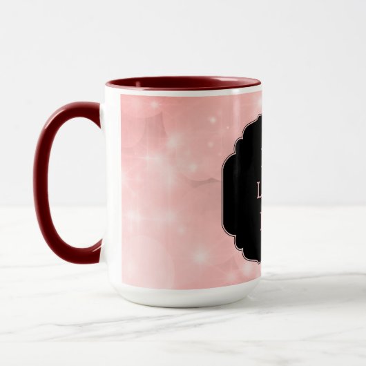 Luxuriöses rosa "Best Little Sis Ever"-Design Tasse (Links)
