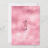 Luxuriöses rosa bordeauxfarbenes Marmor Glitzer Ho Einladung (Rückseite)