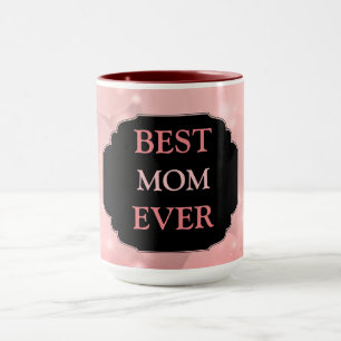 Luxuriöses rosa Funkelnd Design "Best Mama Ever" Tasse