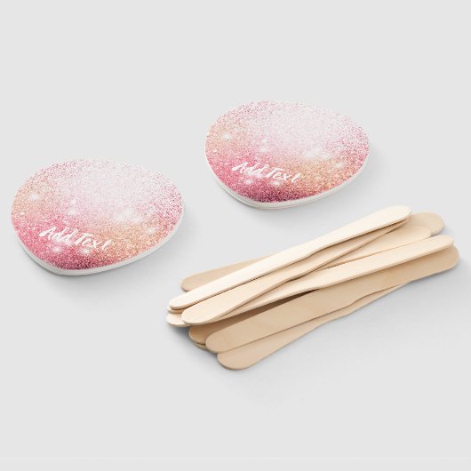 Luxuriöses rosa Glitzer glänzend Design Fächer (Non-assembled)