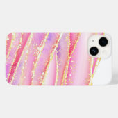 Luxuriöses rosa goldenes Marmormuster Case-Mate iPhone Hülle (Rückseite (Horizontal))