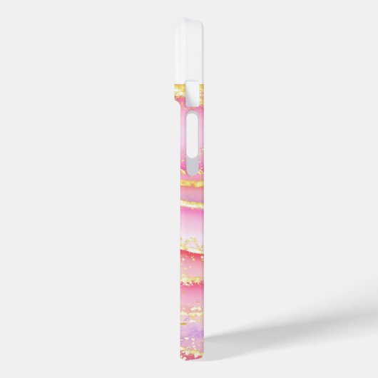 Luxuriöses rosa goldenes Marmormuster Case-Mate iPhone Hülle (Rückseite / Links)
