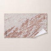 Luxuriöses Rosa Rose Glitzer Marmor anpassen Badhandtuch Set (Handtuch)