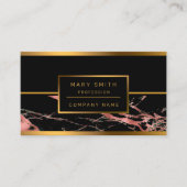 Luxuriöses rosa schwarzes Marmor - Firmenkarte ind Visitenkarte (Vorderseite)