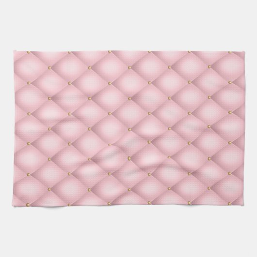 Luxuriöses rosa Tuflith Diamond Muster Geschirrtuch (Horizontal)