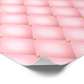 Luxuriöses rosa Tuflith Diamond Muster Poster (Ecke)