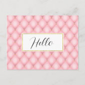 Luxuriöses rosa Tuflith Diamond Muster Postkarte (Vorderseite)