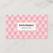 Luxuriöses rosa Tuflith Diamond Muster Visitenkarte (Vorderseite)